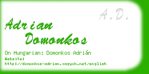 adrian domonkos business card