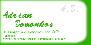 adrian domonkos business card
